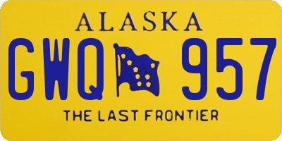 AK license plate GWQ957