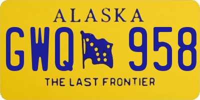 AK license plate GWQ958