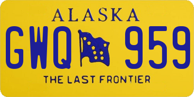 AK license plate GWQ959