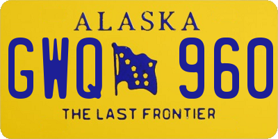 AK license plate GWQ960