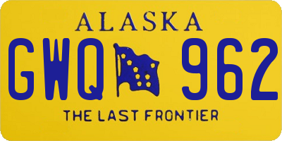 AK license plate GWQ962