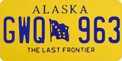 AK license plate GWQ963