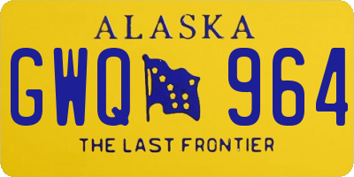 AK license plate GWQ964