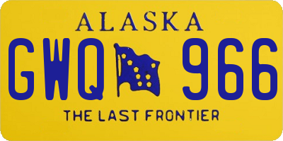 AK license plate GWQ966