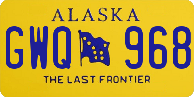 AK license plate GWQ968