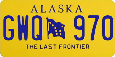 AK license plate GWQ970