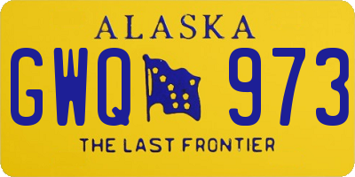 AK license plate GWQ973