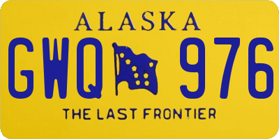 AK license plate GWQ976