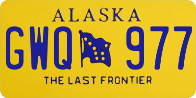 AK license plate GWQ977