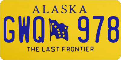 AK license plate GWQ978