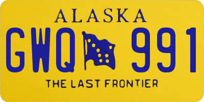 AK license plate GWQ991