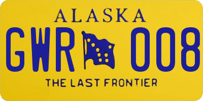 AK license plate GWR008