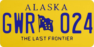 AK license plate GWR024