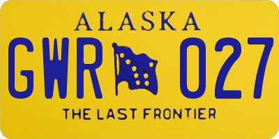AK license plate GWR027