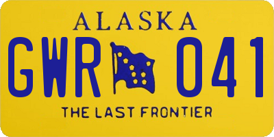 AK license plate GWR041