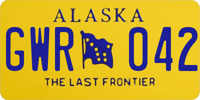 AK license plate GWR042