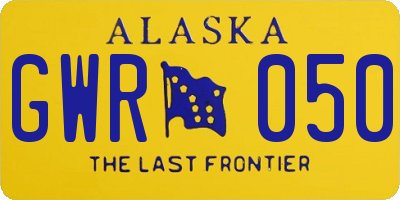 AK license plate GWR050