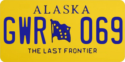 AK license plate GWR069