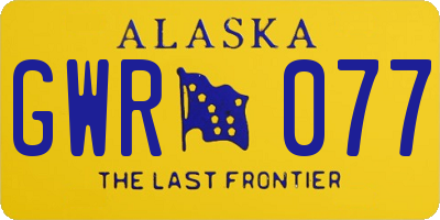 AK license plate GWR077