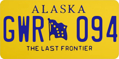 AK license plate GWR094