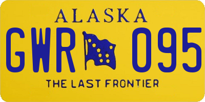 AK license plate GWR095