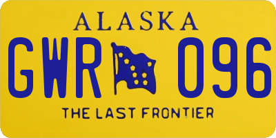 AK license plate GWR096