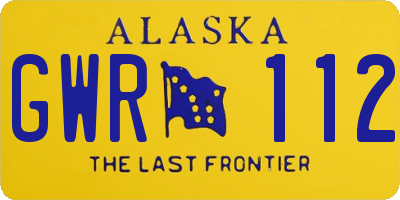 AK license plate GWR112