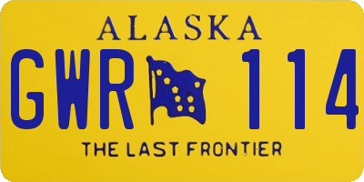 AK license plate GWR114