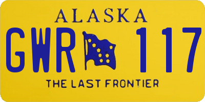 AK license plate GWR117