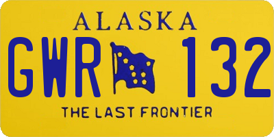 AK license plate GWR132