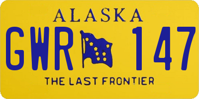 AK license plate GWR147