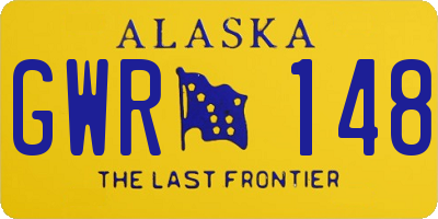 AK license plate GWR148