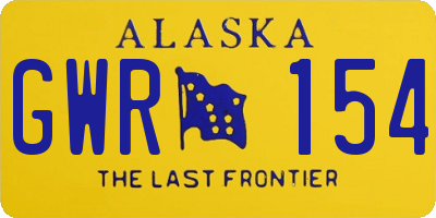 AK license plate GWR154