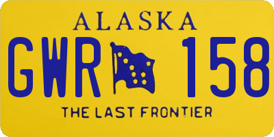 AK license plate GWR158