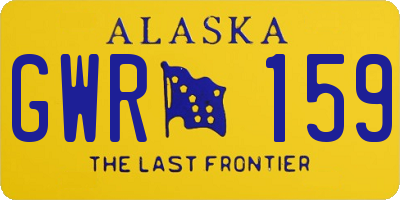 AK license plate GWR159
