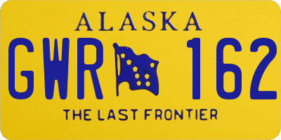 AK license plate GWR162