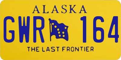 AK license plate GWR164