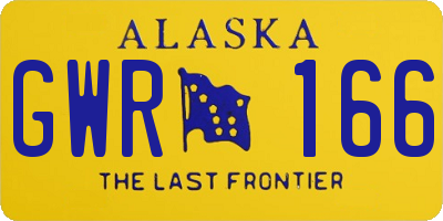 AK license plate GWR166