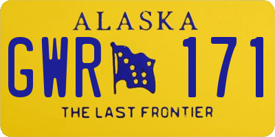 AK license plate GWR171