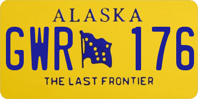 AK license plate GWR176