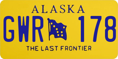AK license plate GWR178