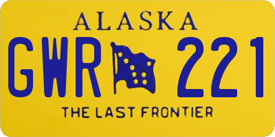 AK license plate GWR221