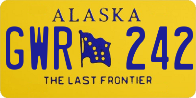 AK license plate GWR242