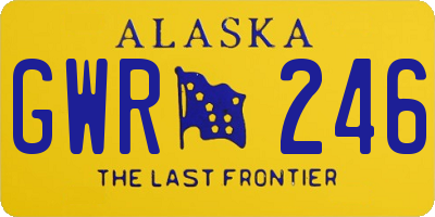 AK license plate GWR246