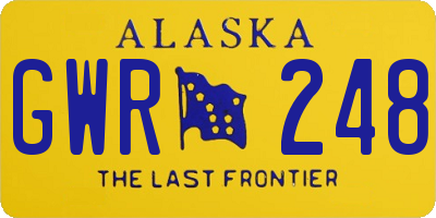 AK license plate GWR248