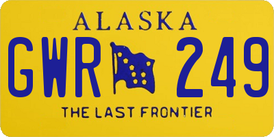 AK license plate GWR249