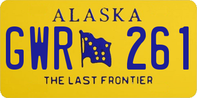 AK license plate GWR261