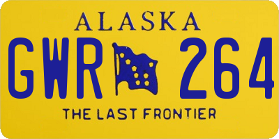 AK license plate GWR264