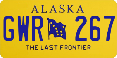 AK license plate GWR267