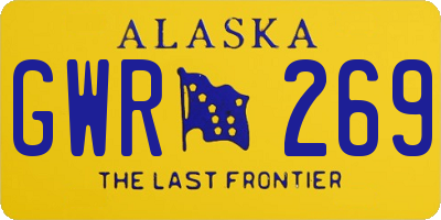 AK license plate GWR269